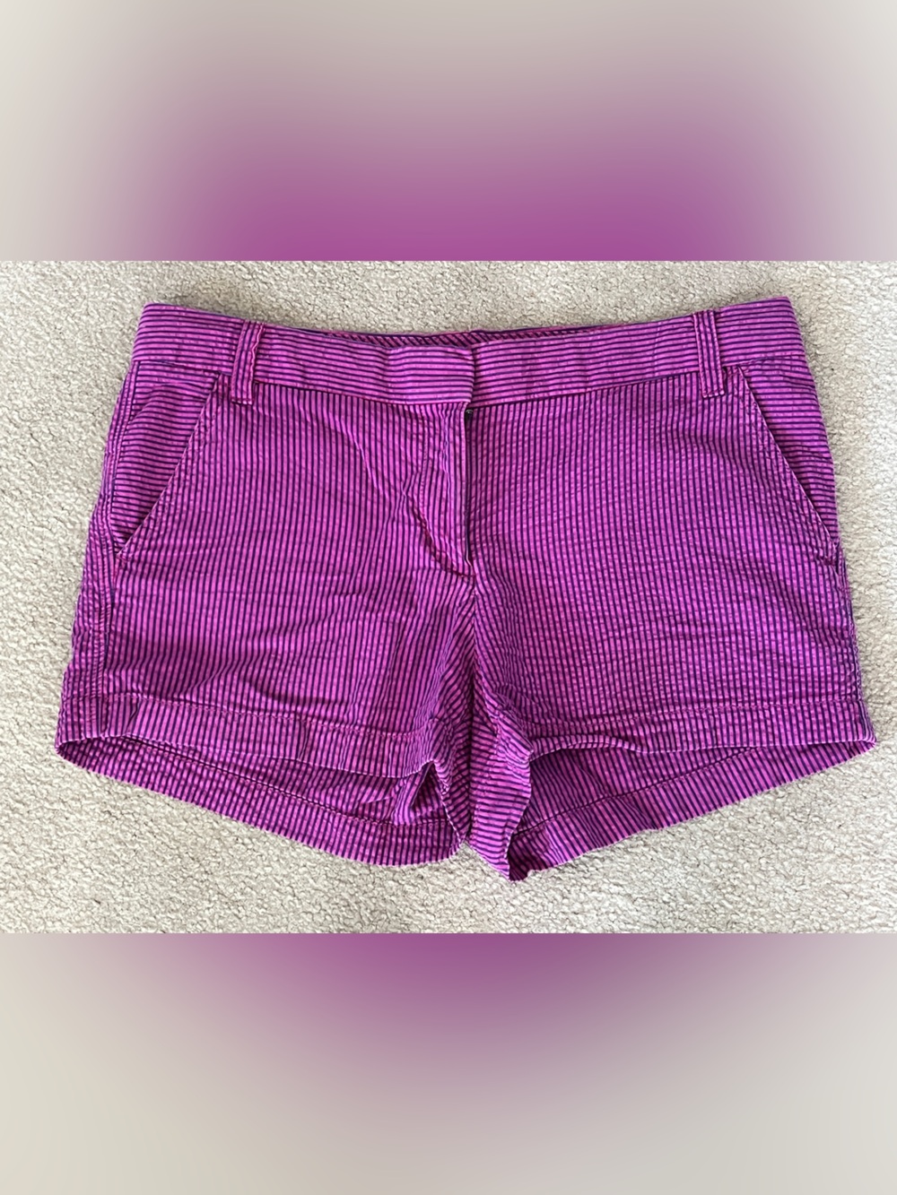 J. CREW seersucker shorts in pinks Sz. 8